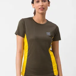 Globus Olive Color Block Sports T-shirt image 1