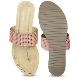 Inc.5 Women's Rose Gold T-Strap Sandals image 3