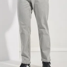Styli Grey Relaxed Fit Lightly Washed Jeans image 1