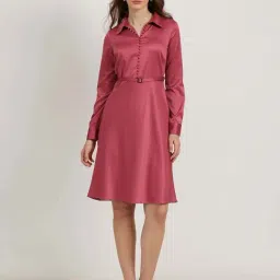 Fablestreet Red Regular Fit Dress image 4