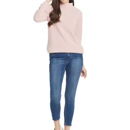 METTLE Pink Mock Collar Swearshirt image 5
