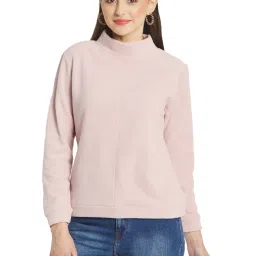 METTLE Pink Mock Collar Swearshirt image 4