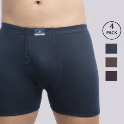 VIP Assorted Cotton Skinny Fit Trunks - Pack Of 4 image 1