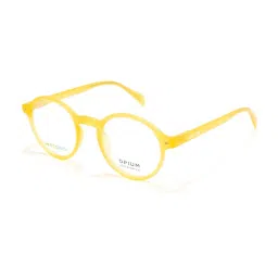 Opium Lightweight Stylish Yellow Round Unisex Optical Frames image 1