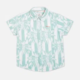 Pepe Jeans Kids Sky Blue Printed Shirt image 1