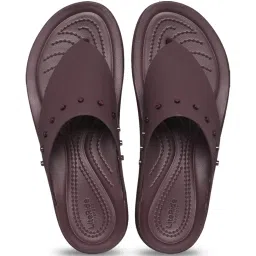 Crocs Women's Brooklyn Cherry Red Wedge Flip Flops image 1