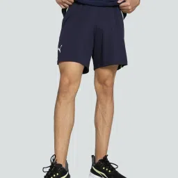 Puma Teamsport Navy Regular Fit Colour Block Sports Short image 1