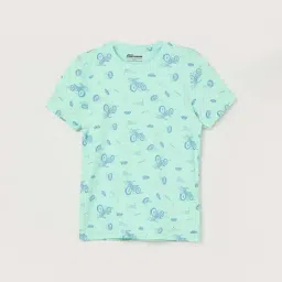 Fame Forever by Lifestyle Kids Blue Cotton Printed T-Shirt-picture-41