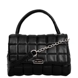 Lino Perros Black Quilted Medium Satchel Handbag image 1