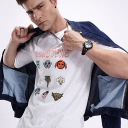 Kook N Keech Men Star Wars Printed Drop-Shoulder Sleeves Oversized Pure Cotton T-shirt-picture-40