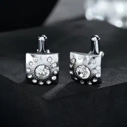 Voylla Silver Titan Silver Cufflinks-image-34