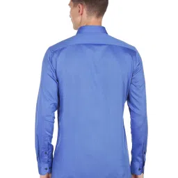 Arrow Blue Cotton Regular Fit Self Pattern Shirt image 2