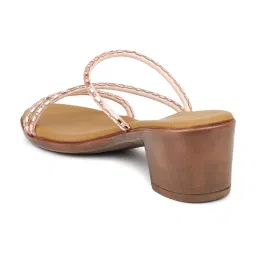 Inc.5 Women's Rose Gold Ethnic Sandals image 5