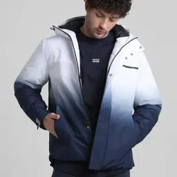 Produkt By Jack & Jones White Regular Fit Ombre Hooded Jacket-picture-35