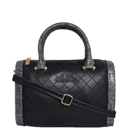 Esbeda Black Textured Medium Handbag image 1