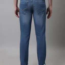Cantabil Blue Regular Fit Lightly Washed Jeans image 2