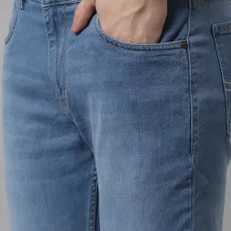 Cantabil Blue Regular Fit Lightly Washed Jeans image 4