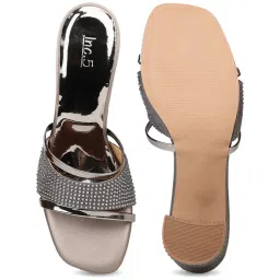 Inc.5 Women's Gun Metal Ethnic Sandals image 3