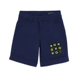 Allen Solly Junior Navy Solid Shorts image 1