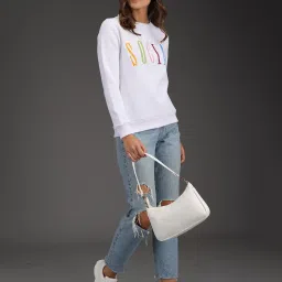 Kotty White Printed Sweatshirt image 4