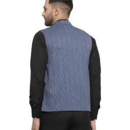 Neudis Navy Regular Fit Striped Bundi Jacket image 2