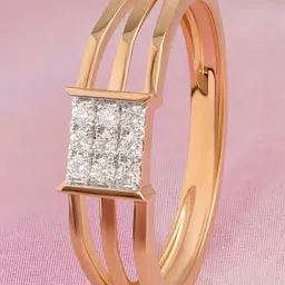Mia by Tanishq Clean Cuts Gold & Diamond Finger Ring-picture-21