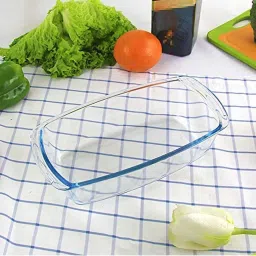 Femora Transparent Borosilicate Glass 2 Piece Mixing Bowl Set (1650 ml, 1800 ml) image 5