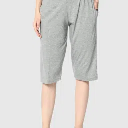 Vimal Jonney Grey Regular Fit Capris image 1