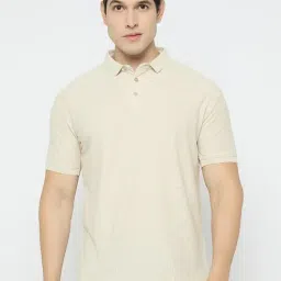 Duke Beige Slim Fit Texture Polo T-Shirt-picture-39