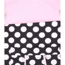 Cutecumber Kids Pink & Black Printed Top with Dungaree image 5