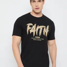 Duke Black Slim Fit Printed T-Shirt-image-16