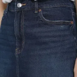 American Eagle Navy Regular Fit Printed Skirt image 5