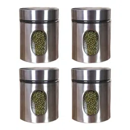 Femora Silver Glass Storage Jar (0.7 L)-  Set of 4 image 1