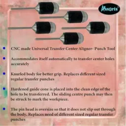 Assorts Center Aligner Pin Hardened Steel with High Quality Steel Punch 9.525 to 25.40 mm (Pack of 5) image 4