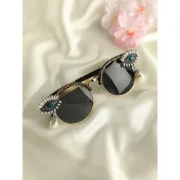 SOHI Womens Jeweled Vision Sparkle In Style Black Lens Sunglasses image 2