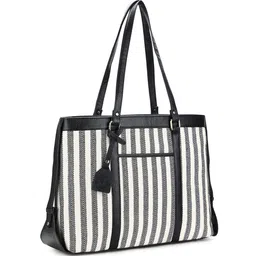 K London Women Striped Structured Shoulder Bag image 2