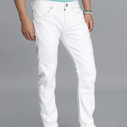 Rookies Men 1 Low-Rise Mildly Distressed Stretchable Jeans image 5