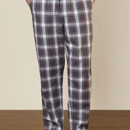 SleepZ by Raymond Checked Pure Cotton Straight-Leg Lounge Pant-picture-14