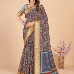 Anouk Rustic Zari Silk Blend Sungudi Saree-image-36