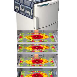 Dakshya Industries Fridge Top Cover and Fridge Mat Combo Set of 5-picture-42