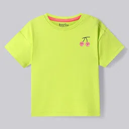 Bonfino Cotton Knit Half Sleeves Over Sized T-Shirt with Stripes & Fruit Print Pack of 4 - Multicolor image 2