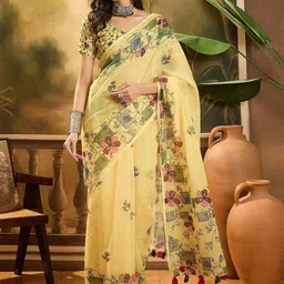 Sangria Printed Saree WithBlousePiece-picture-21