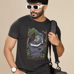 INKMAN Men Printed Bio Finish Applique T-shirt-picture-16