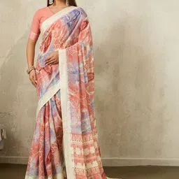 SHOPLANCE Zari Poly Georgette Saree image 2