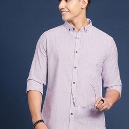 Mast & Harbour Men Striped Casual Shirt-picture-34