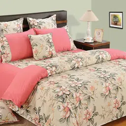 Swayam Shades of Paradise Pink Cotton 200 TC Single Size Winter Quilt - Set of 1-image-14