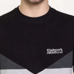 Club York Black & Grey Regular Fit Round Neck Sweatshirt image 4