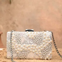 Rocia Ivory Embellished Clutch image 1