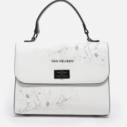 Van Heusen White Printed Handbag image 2