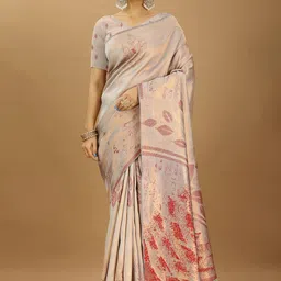 DIVASTRI Woven Design Silk Blend Banarasi Saree-image-90